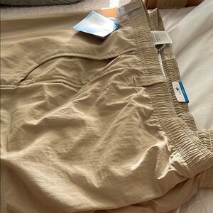 Men's Tan Flat Front Shorts